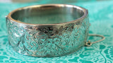 Antique & Chic ~ Sterling Bracelet with decorative etching