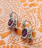 Sterling & Amethyst Earrings ~ Designer