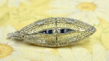 Vintage Sapphire and Diamond Pendant/Pin