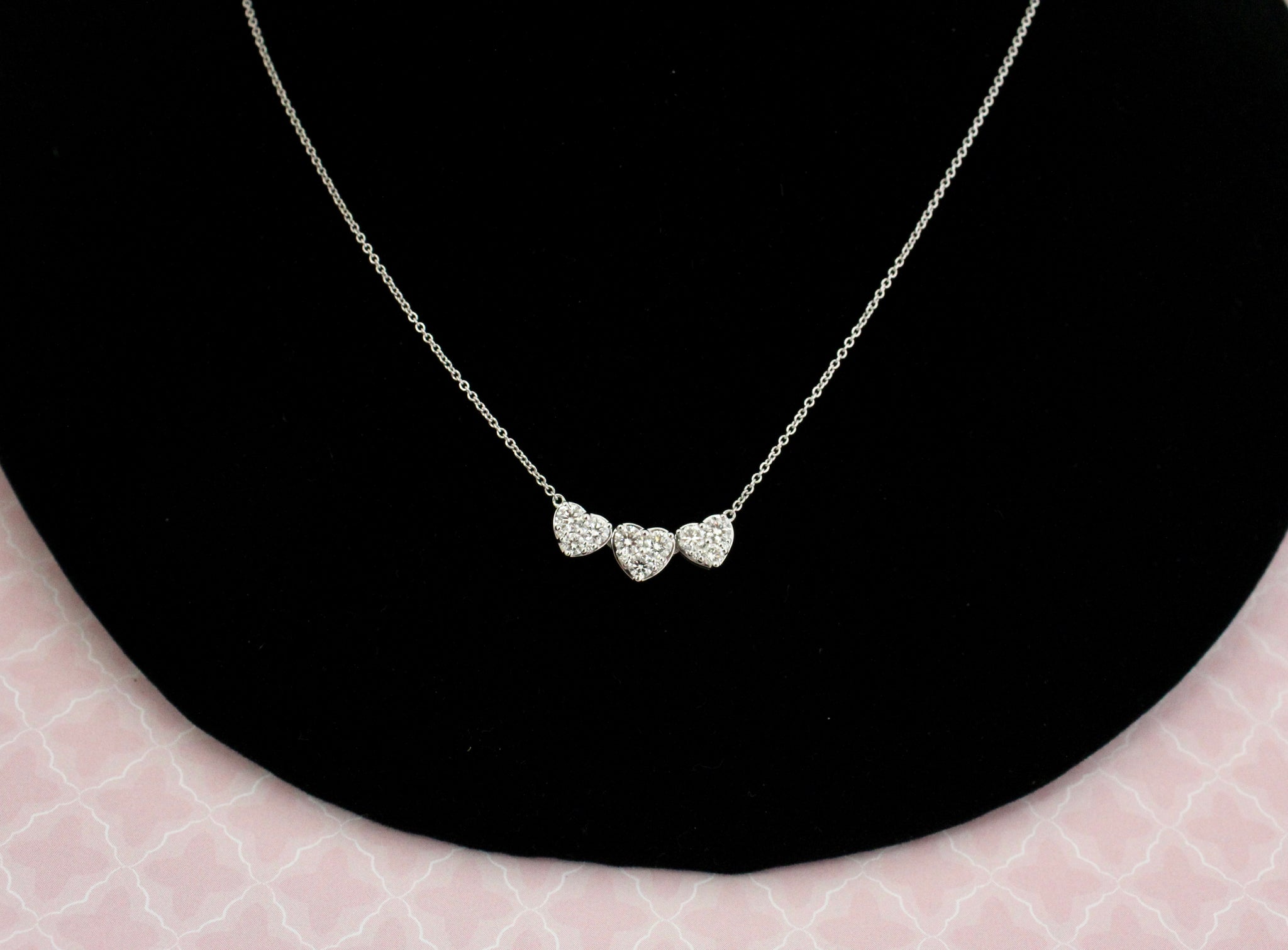 3 heart diamond pendant Clearance