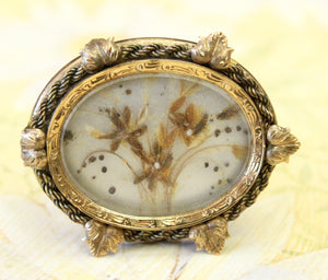Lovely ~ Victorian Pressed Floral Pin