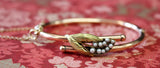 ANTIQUE ~ Rose & Green Gold Victorian Bangle Bracelet