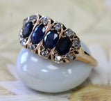Elegant ~ Sapphire & Diamond Ring