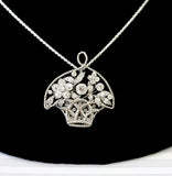 INTRICATE & Fascinating ~ Platinum Diamond Pendant with chain