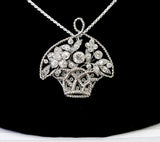 INTRICATE & Fascinating ~ Platinum Diamond Pendant with chain
