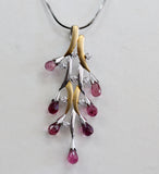 Pink Tourmaline & Diamond Necklace